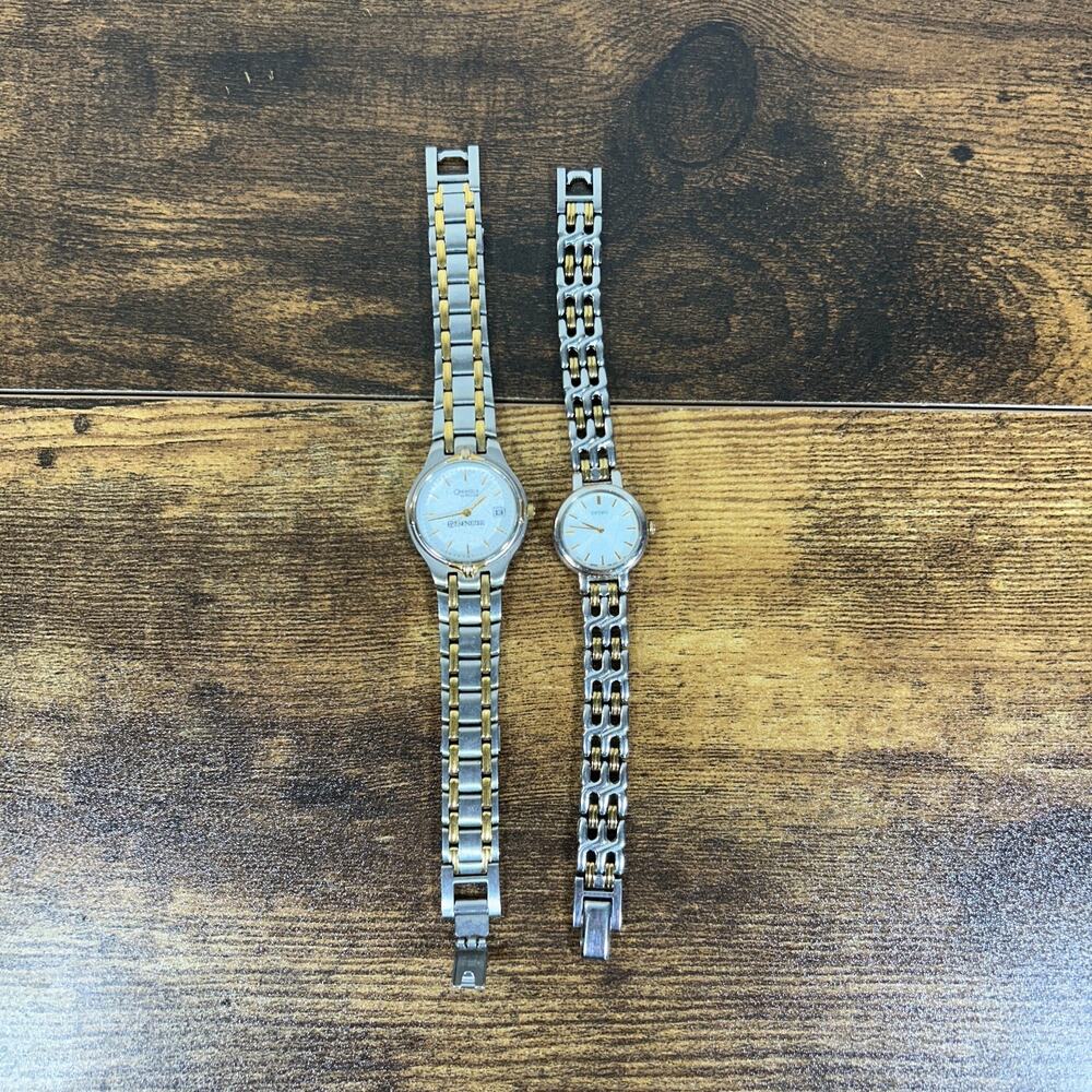 lot of 2 Ladies Watches 1 Seiko & 1 Bulova Caravelle Non-Tested